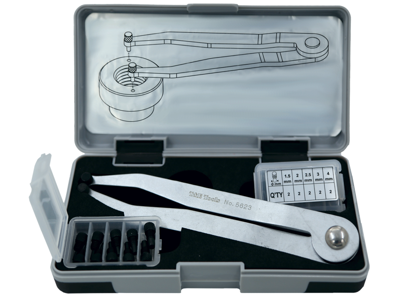 23 Piece Adjustable Face Pin Wrench Set T&E Tools 5623