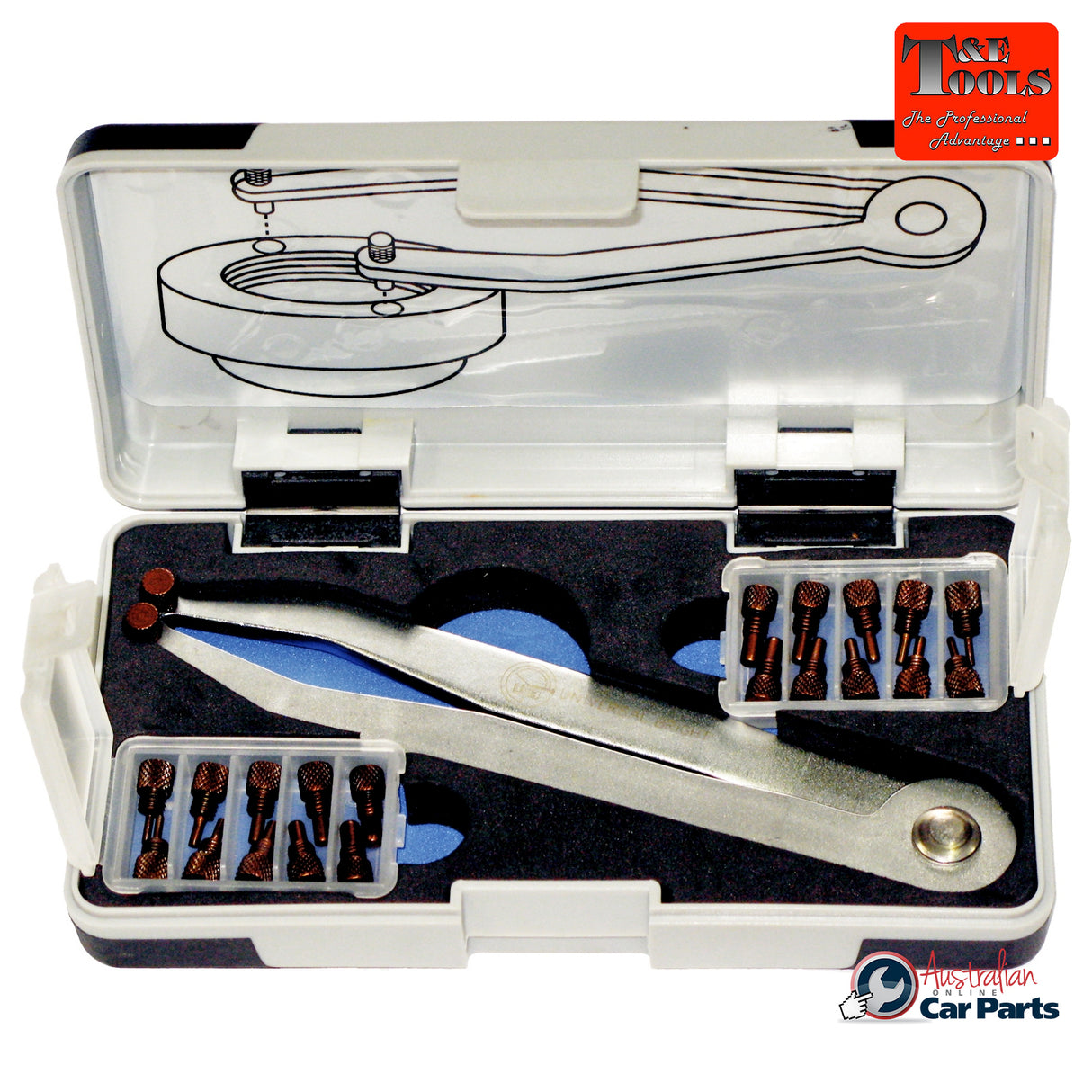 23 Piece Adjustable Face Pin Wrench Set T&E Tools 5623