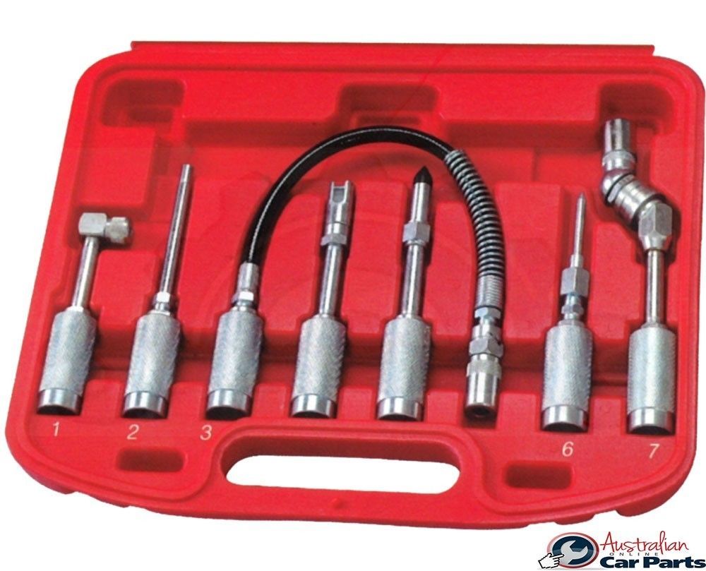 7 Piece Lubrication Adaptor Service Kit T&E Tools 5686