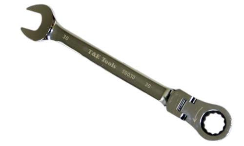 30mm Flex-Head Gear Ratchet Wrench T&E Tools 59030