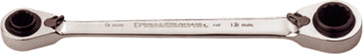 Quad Box Gear Ratchet Wrench 5/16" x 3/8" & 7/16" x 1/2" T&E Tools 59208