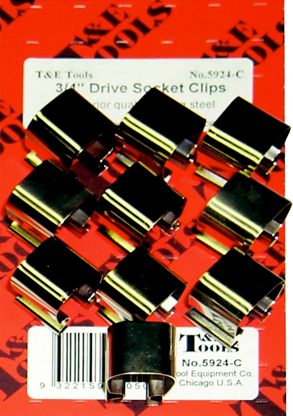 3/4" Drive Clips (10) T&E Tools 5924-C