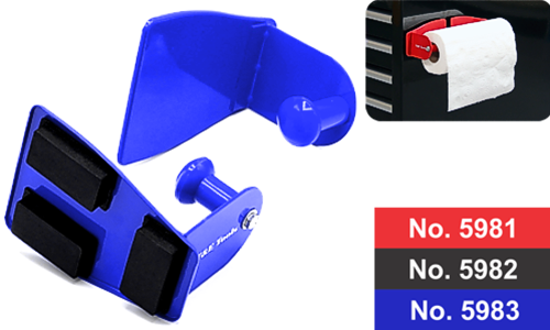 Magnetic Paper Towel Holder Blue for Toolboxes T&E Tools 5983