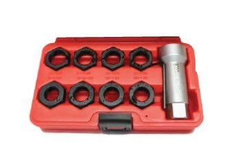 9 Piece Twist Axle Spindle Re-threading Set T&E Tools 6026TA