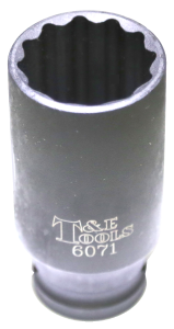 30mm x 1/2"Dr FWD Axle Nut Socket 80mm Long T&E Tools 6071