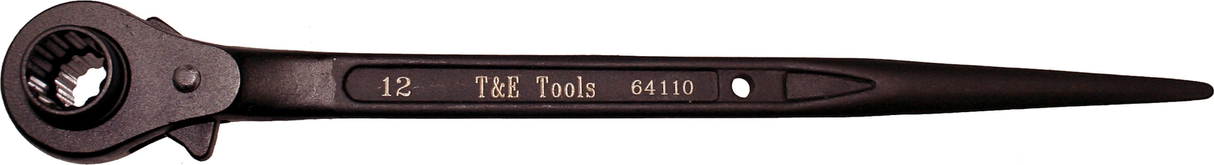 12 Point Double Sided Reversible Podger Ratchet Wrench (10 x 12mm) T&E Tools 64110