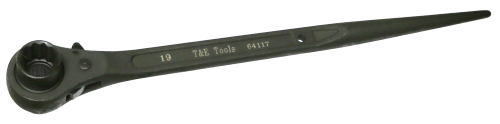 12 Point Double Sided Reversible Podger Ratchet Wrench (17 x 19mm) T&E Tools 64117