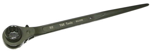 12 Point Double Sided Reversible Podger Ratchet Wrench (27 x 32mm) T&E Tools 64128