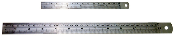 300mm (12") Double Sided Stainless Steel Rule T&E Tools 6426