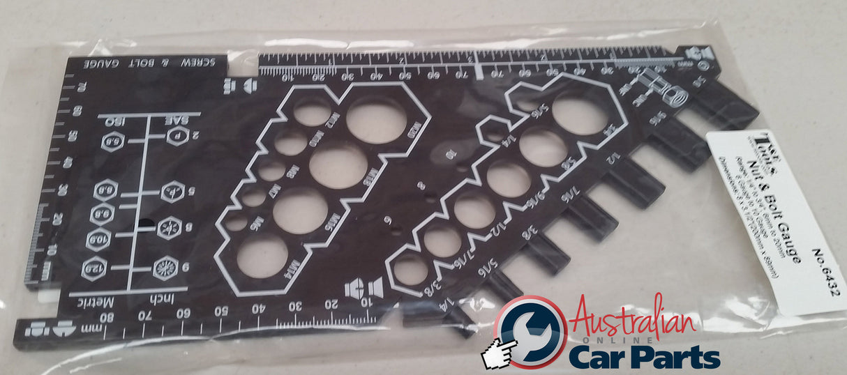 Nut & Bolt Gauge T&E Tools 6432