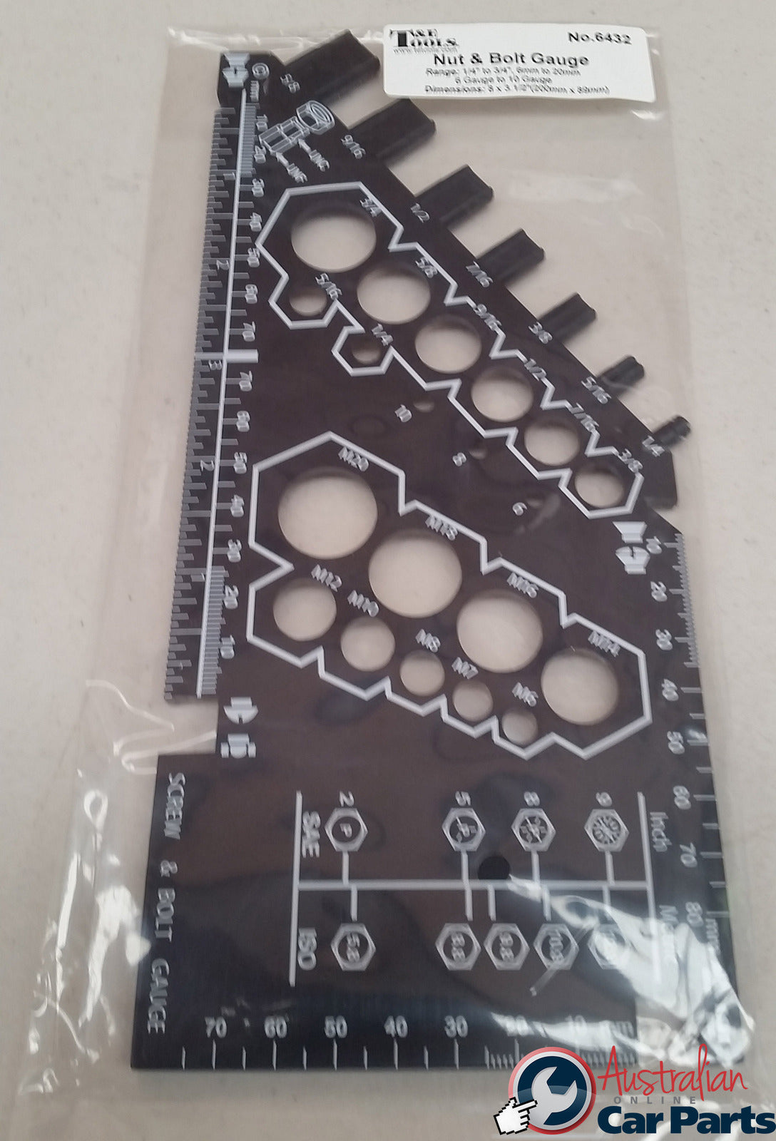 Nut & Bolt Gauge T&E Tools 6432