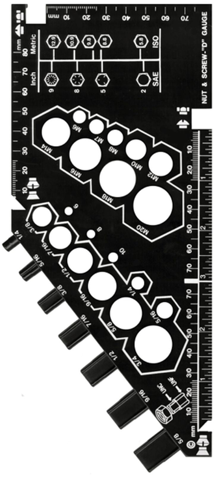Nut & Bolt Gauge T&E Tools 6432