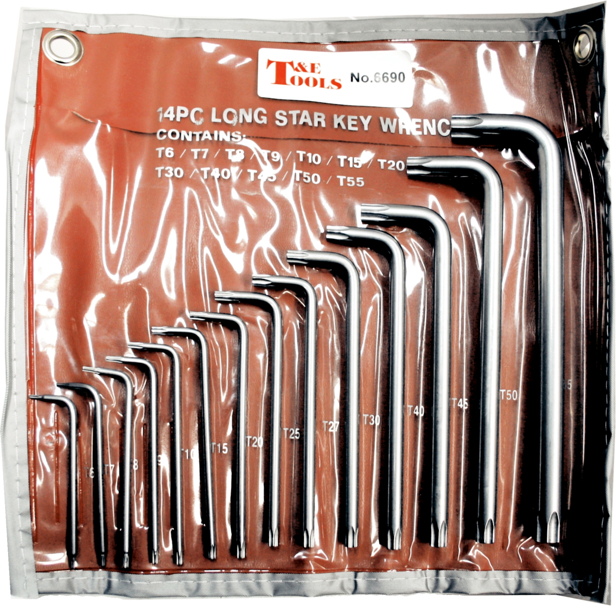 14 Piece Torx-r Key Set (Long Arm) T&E Tools 6690