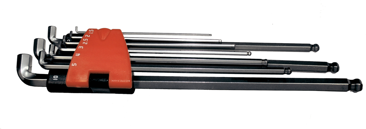 9 Piece Metric Stubby End Ball Hex-Key Set T&E Tools 6729