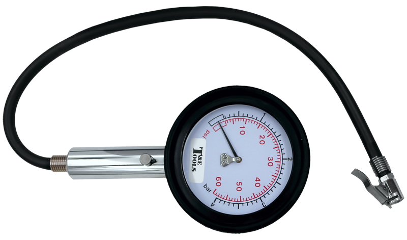 Racing Tyre Gauge (60 PSI) T&E Tools 6918