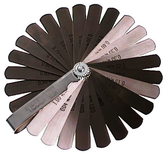 25 Blade Metric Feeler Gauge T&E Tools 7013