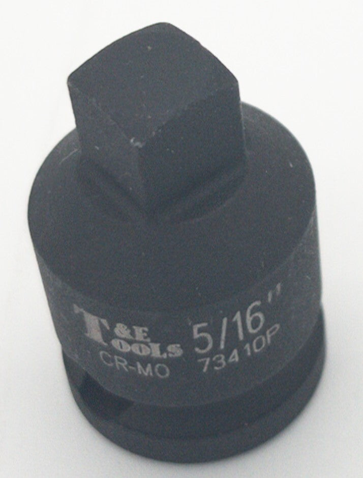 5/16" x 3/8" Drive Square Pipe Plug Socket (Male) T&E Tools 73410P