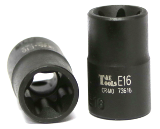 E16 3/8" Drive E-Series Torx-r Impact Socket 28mm Long T&E Tools 73616