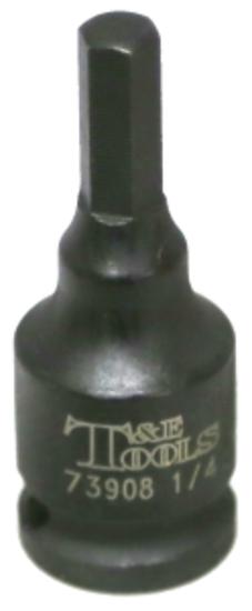 1/4" In-Hex Impact Socket T&E Tools 73908