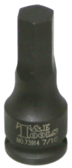 7/16" In-Hex Impact Socket T&E Tools 73914