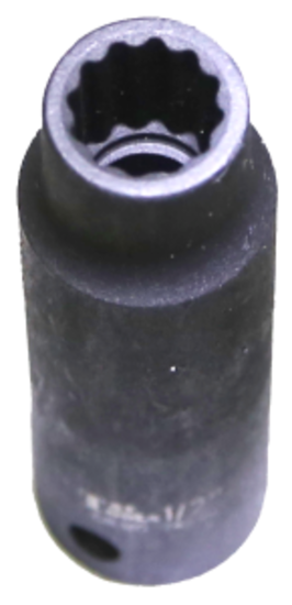 1/2" x 1/2" Drive Deep 12 Point Impact Socket T&E Tools 74316L