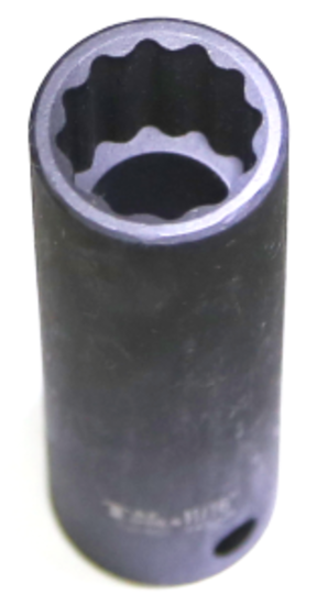 11/16" x 1/2" Drive Deep 12 Point Impact Socket T&E Tools 74322L