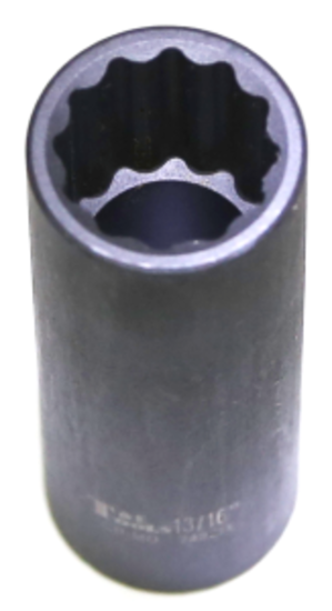 13/16" x 1/2" Drive Deep 12 Point Impact Socket T&E Tools 74326L