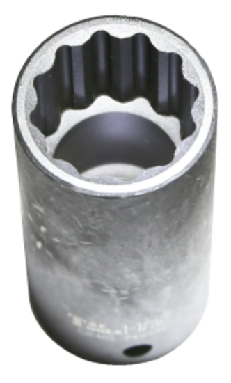 1.1/16" x 1/2" Drive Deep 12 Point Impact Socket T&E Tools 74334L