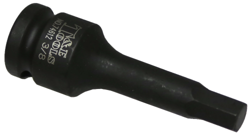 3/8" SAE In-Hex Impact Socket 1/2" Drive x 78mm Length T&E Tools 74612