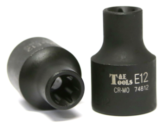No.74812 - E12 1/2" Drive E-Series Torx-r Impact Sockets 38mm Long