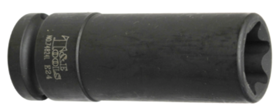 E24 x 1/2"Drive Female Impact E-Torx Socket78mm long T&E Tools 74824L