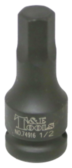 1/2" SAE In-Hex Impact Socket T&E Tools 74916