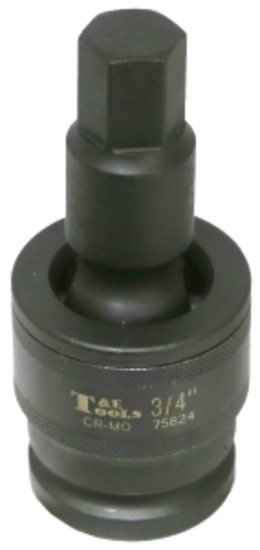 3/4" SAE In-Hex Universal Impact Sockets 3/4" Drive T&E Tools 75824