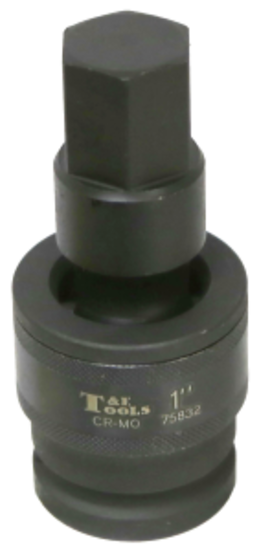 1" SAE In-Hex Universal Impact Sockets 3/4" Drive T&E Tools 75832