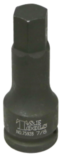 7/8" x 3/4" Drive SAE In-Hex Impact Socket T&E Tools 75928