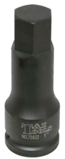 1" x 3/4" Drive SAE In-Hex Impact Socket T&E Tools 75932
