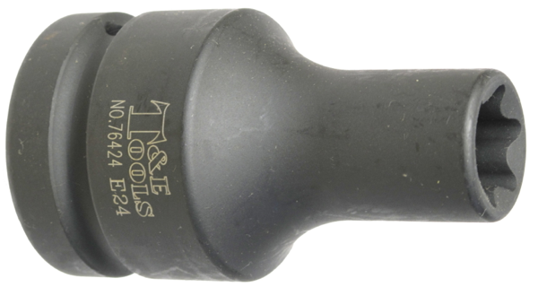 E24 x 1" Drive Female Torx Impact Socket T&E Tools 76424
