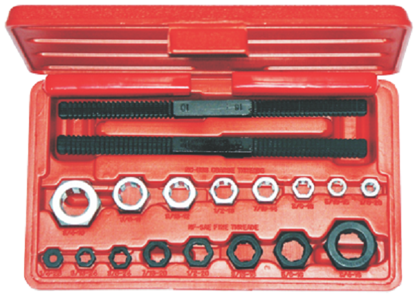 18 Piece UNF & UNC Rethreader Set T&E Tools 8021