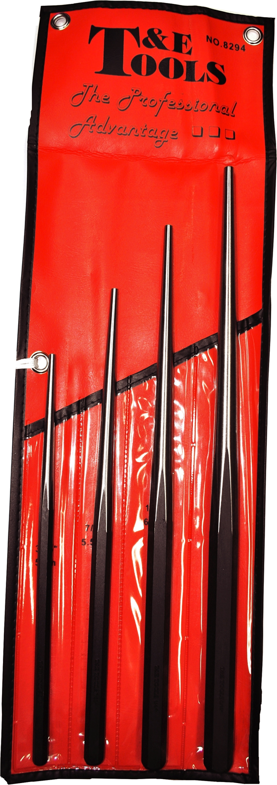 4 Piece Extra Long Taper Punch Set T&E Tools 8294