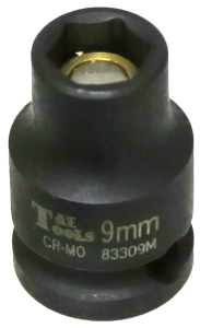 9mm x 3/8" Drive Magnetic Impact Metric Socket T&E Tools 83309M