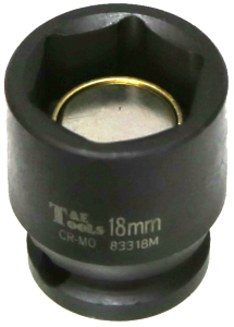18mm x 3/8" Drive Magnetic Impact Metric Socket T&E Tools 83318M