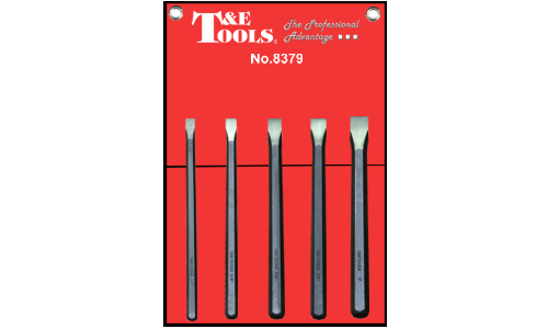 5 Piece Long Cold Chisel Set T&E Tools 8379