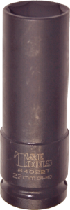 Extra Slim Impact Socket (22mm) T&E Tools 84022T