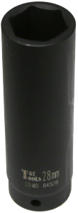 28mm x 1/2" Drive Extra Deep Impact Socket T&E Tools 84328