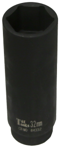 32mm x 1/2" Drive Extra Deep Impact Socket T&E Tools 84332