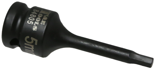 5mm Metric In-Hex Impact Socket 1/2" Drive x 78mm Length T&E Tools 84805