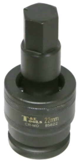 22mm Metric In-Hex Universal Impact Sockets 3/4" Drive T&E Tools 85822
