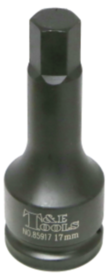 17mm x 3/4" Square In-Hex Impact Socket T&E Tools 85917