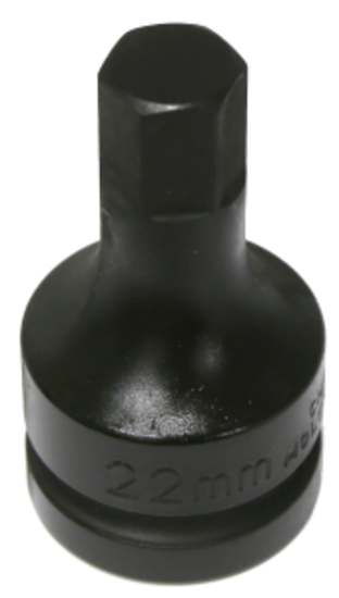 No.86922 - 22mm Metric In-Hex Impact Sockets 1" Drive x 100mm Length