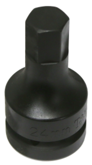 24mm Metric In-Hex Impact Sockets 1" Drive x 100mm Length T&E Tools 86924